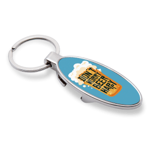 Oval Bottle Opener Keyring - Each