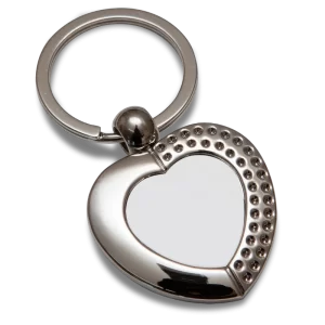 Heart Shaped Metal Keyring