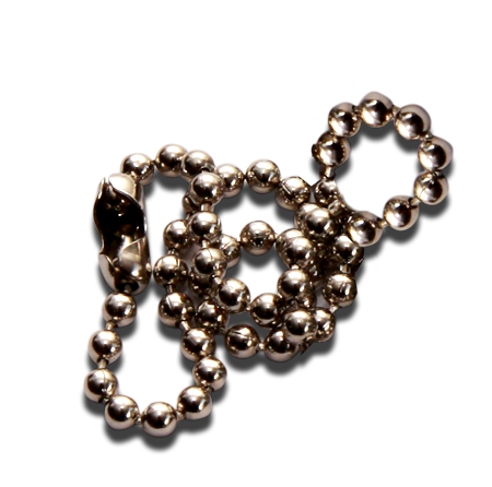 Stainless steel bead clearance chain