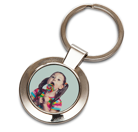 Round Keyring with Insert