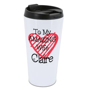 White Travel Tumbler 16oz