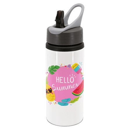 White Drink Bottle with Handle 22oz White Drink Bottle with Handle 22oz