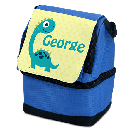 Blue Lunch Bag with 2 Compartments 19 x 24cm 7.4 x 9.4