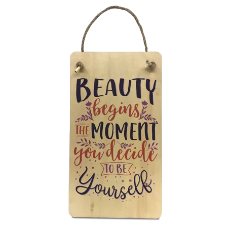 Natural Wood hanging sign - rectangle