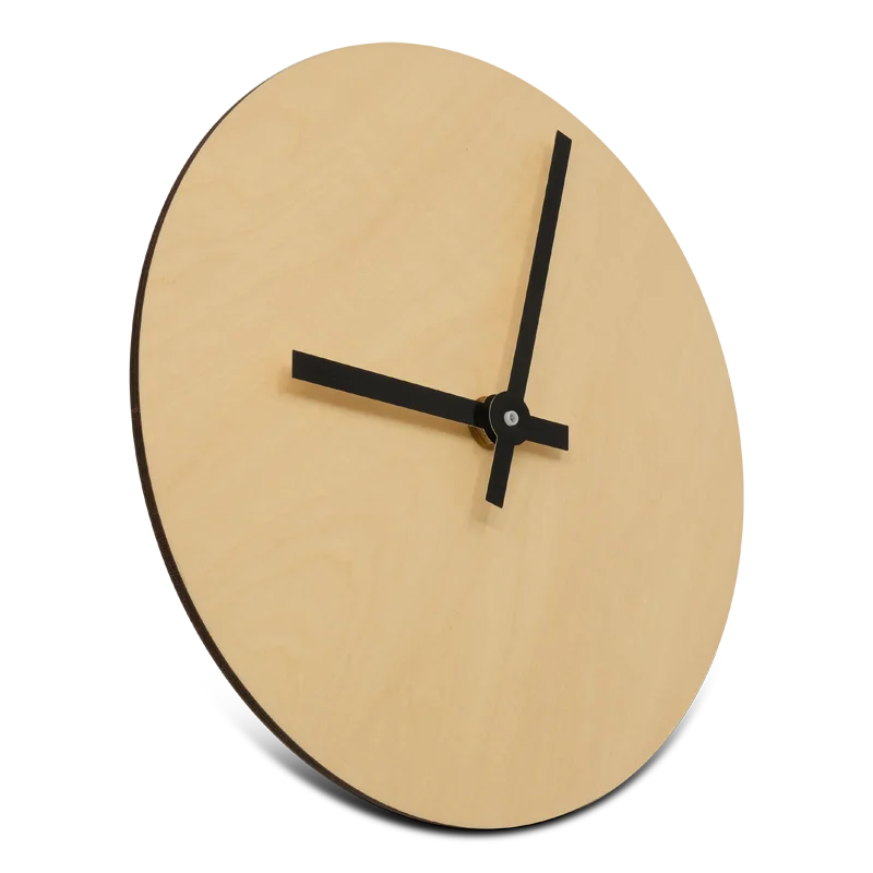 Natural Wood Clock - 20cm (8") Diameter - Each - Image 4