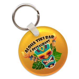 round acrylic keyring