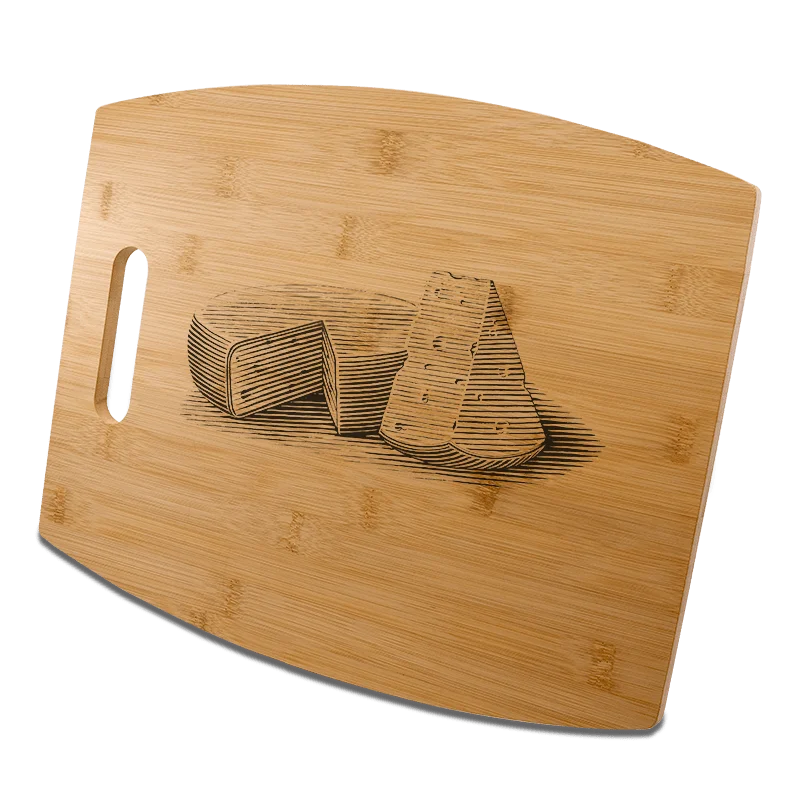 Laser - Arc Shaped Bamboo Cutting Board (38 x 30cm / 14.9 x 11.8") - Image 2