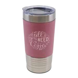 Pink Leather Tumbler