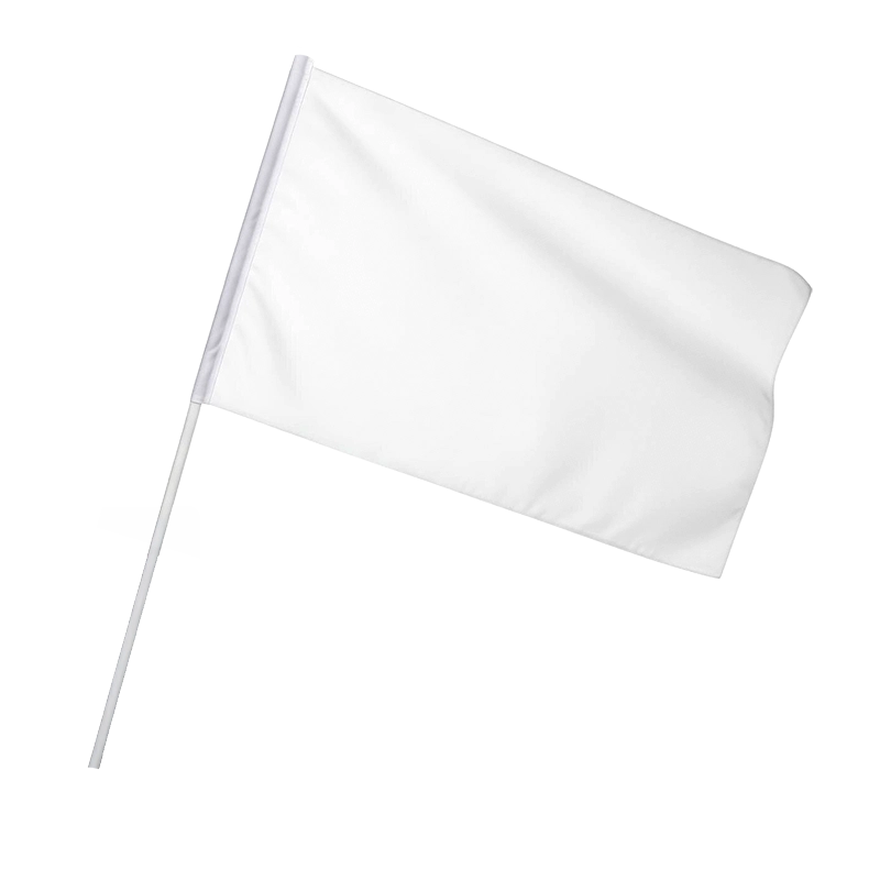 3434 - Polyester hand flag plastic stick 30 x 45cm