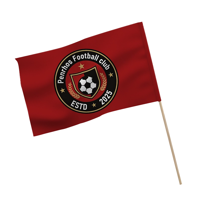 3433 - Hand Flag - w/ Plastic 30cm x 45cm